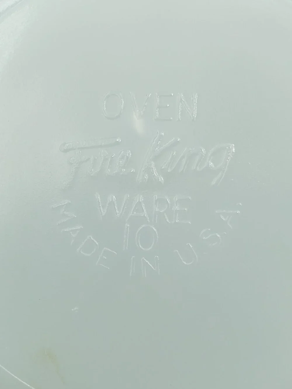 Fire King White Swirl 6